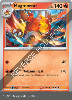 S&V - PAF - 10 - Magmortar - RARE - Reverse Holo