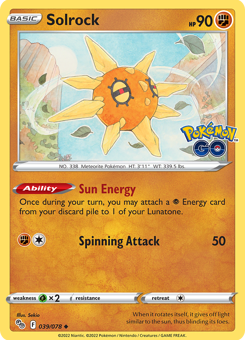 SwSh - PGO - 039 - Solrock - UNCOMMON - Normal