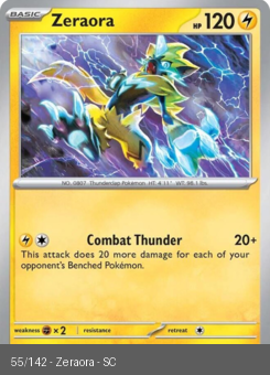 S&V - SCR - 55 - Zeraora - RARE - Holofoil
