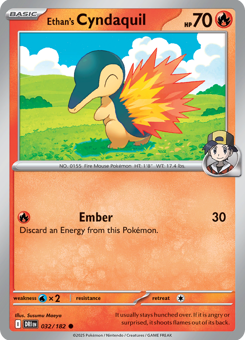S&V - DRI - 32 - Ethan's Cyndaquil - COMMON - Normal