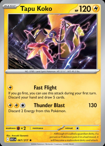 Meg - ASC - 67 - Tapu Koko - RARE - Normal