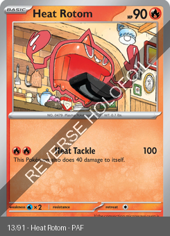 S&V - PAF - 13 - Heat Rotom - RARE - Reverse Holo