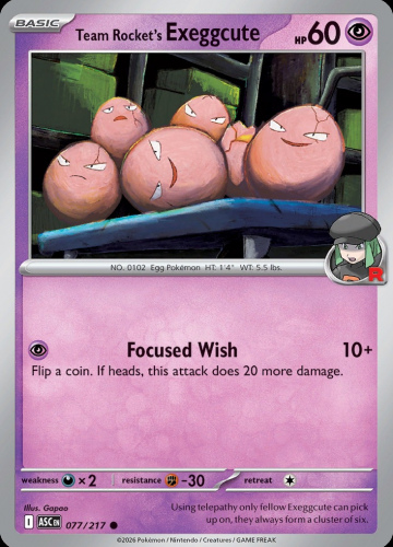 Meg - ASC - 77 - Team Rocket's Exeggcute - COMMON - Normal