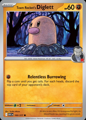 Meg - ASC - 100 - Team Rocket's Diglett - COMMON - Normal