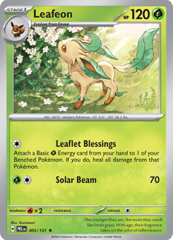 S&V - PRE - 5 - Leafeon - RARE - Holofoil