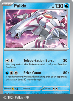 S&V - PAR - 40 - Palkia - RARE - Holofoil