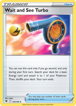 SwSh - ASR - 158 - Wait and See Turbo - UNCOMMON - Normal