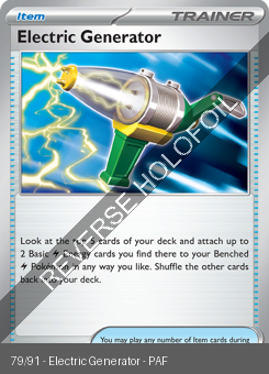 S&V - PAF - 79 - Electric Generator - UNCOMMON - Reverse Holo