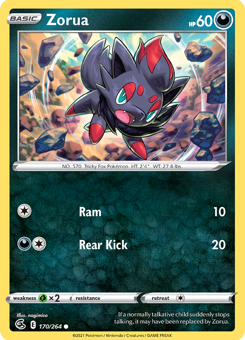 SwSh - FST - 170 - Zorua - COMMON - Normal