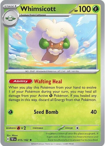 S&V - TEF - 15 - Whimsicott - RARE - Holofoil