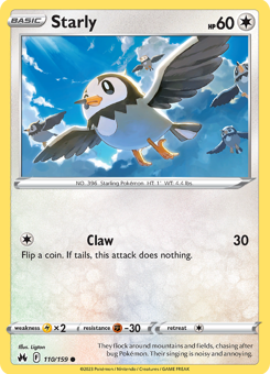 SwSh - CRZ - 110 - Starly - COMMON - Normal