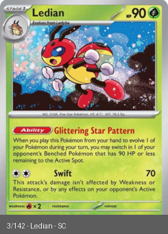 S&V - SCR - 3 - Ledian - RARE - Holofoil