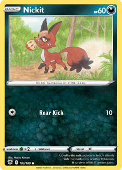 SwSh - ASR - 103 - Nickit - COMMON - Normal