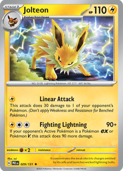 S&V - PRE - 29 - Jolteon - RARE - Holofoil