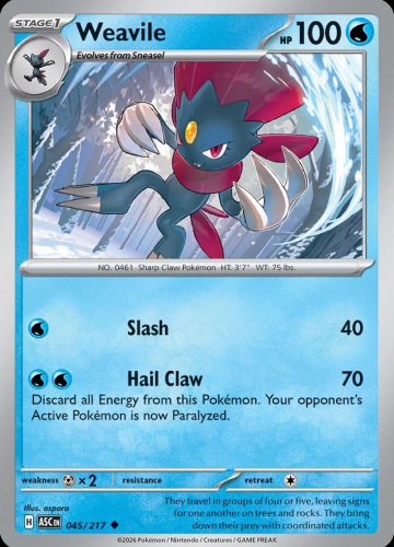 Meg - ASC - 45 - Weavile - UNCOMMON - Normal