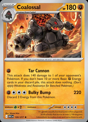 Meg - ASC - 120 - Coalossal - RARE - Holofoil