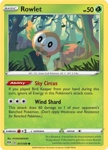 SwSh - DAA - 011 - Rowlet - COMMON - Normal
