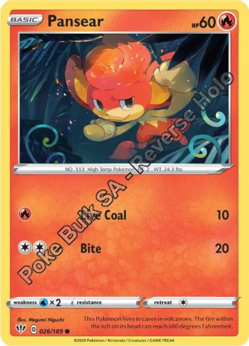SwSh - DAA - 026 - Pansear - COMMON - Reverse Holo