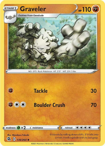 SwSh - FST - 136 - Graveler - UNCOMMON - Normal