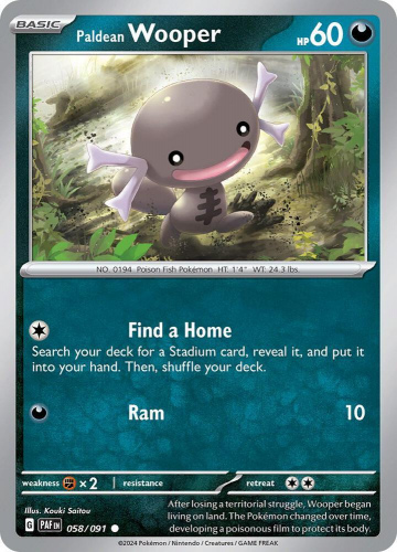 S&V - PAF - 58 - Paldean Wooper - COMMON - Normal