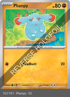 S&V - SSP - 102 - Phanpy - COMMON - Reverse Holo