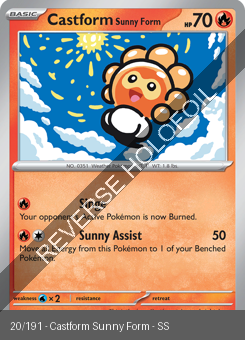 S&V - SSP - 20 - Castform Sunny Form - COMMON - Reverse Holo