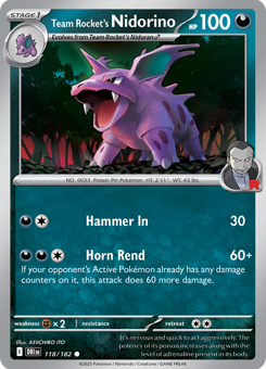 S&V - DRI - 118 - Team Rocket's Nidorino - COMMON - Normal