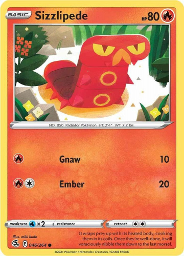 SwSh - FST - 046 - Sizzlipede - COMMON - Normal