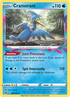 SwSh - LOR - 050 - Cramorant - RARE - Normal