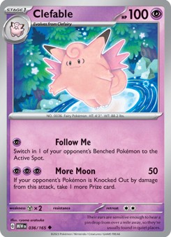 S&V - MEW (151) - 36 - Clefable - UNCOMMON - Normal