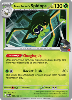 S&V - DRI - 20 - Team Rocket's Spidops - RARE - Holofoil