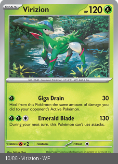 S&V - WHT - 10 - Virizion - RARE - Holofoil