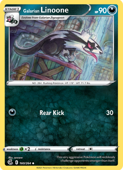 SwSh - FST - 160 - Galarian Linoone - UNCOMMON - Normal