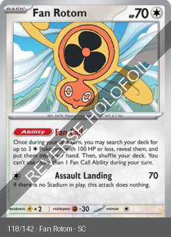 S&V - SCR - 118 - Fan Rotom - COMMON - Reverse Holo
