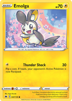 SwSh - CRZ - 47 - Emolga - COMMON - Normal