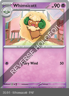 S&V - PAF - 35 - Whimsicott - UNCOMMON - Reverse Holo