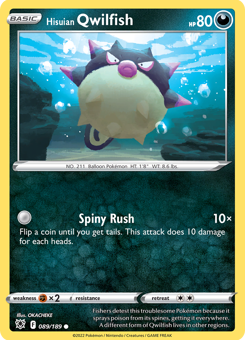 SwSh - ASR - 89 - Hisuian Qwilfish - COMMON - Normal