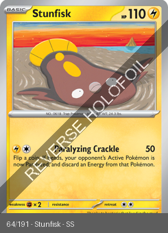 S&V - SSP - 64 - Stunfisk - COMMON - Reverse Holo
