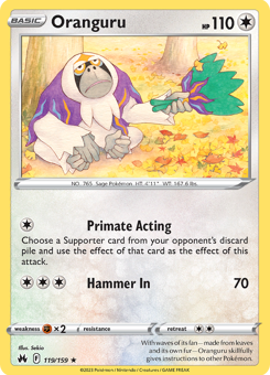 SwSh - CRZ - 119 - Oranguru - RARE - Normal