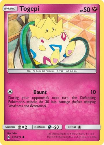 S&M - UNB - 136 - Togepi - COMMON - Normal