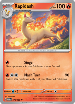 S&V - MEW (151) - 78 - Rapidash - UNCOMMON - Normal