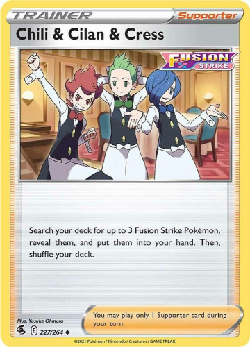 SwSh - FST - 227 - Chili & Cilan & Cress - UNCOMMON - Normal
