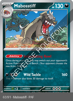 S&V - PAF - 63 - Mabosstiff - RARE - Reverse Holo