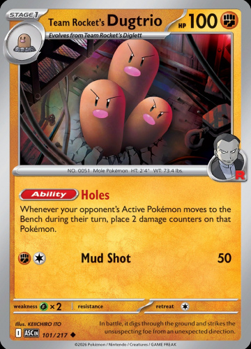 Meg - ASC - 101 - Team Rocket's Dugtrio - UNCOMMON - Normal