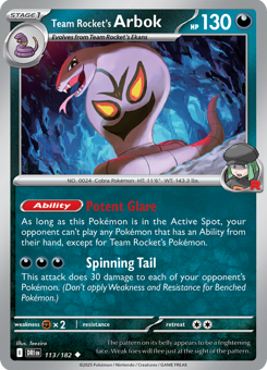 S&V - DRI - 113 - Team Rocket's Arbok - UNCOMMON - Normal