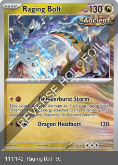 S&V - SCR - 111 - Raging Bolt - RARE - Reverse Holo