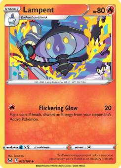SwSh - LOR - 025 - Lampent - UNCOMMON - Normal