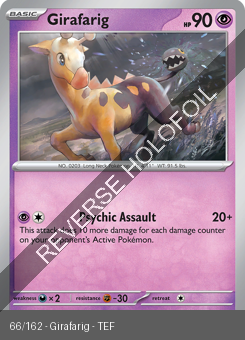 S&V - TEF - 66 - Girafarig - COMMON - Reverse Holo