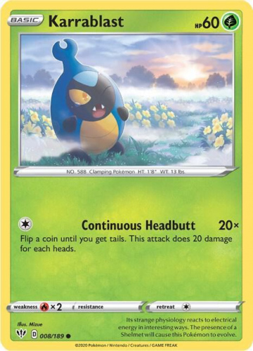 SwSh - DAA - 008 - Karrablast - COMMON - Normal