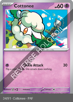 S&V - PAF - 34 - Cottonee - COMMON - Reverse Holo